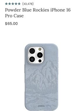 Pela Powder Blue Rockies iPhone 16 Pro Case